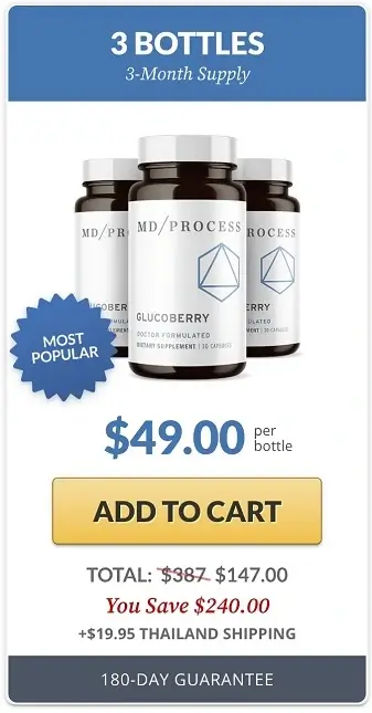 GlucoBerry 3 bottle 